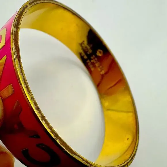 kate spade ARM CANDY Bracelet Pink Gold Bangle Preppy Retro Summer - Picture 6 of 14